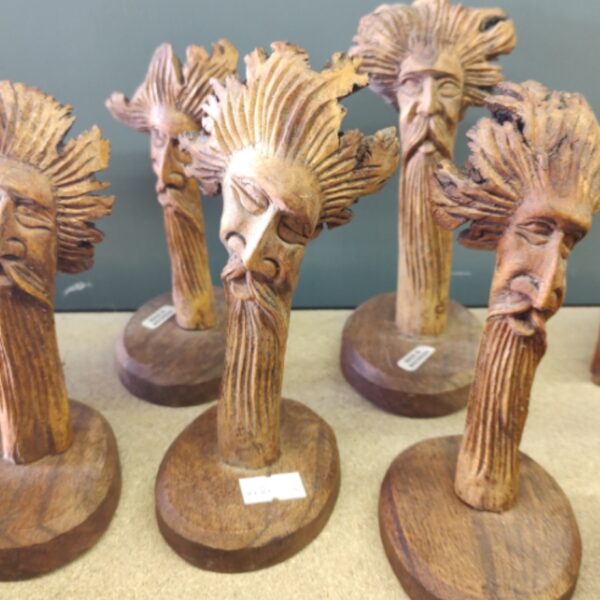 Mushroom Man Wood Carving