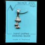 Sterling Silver Pendant - Small Mushroom