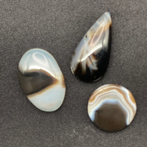 Black Banded Agate Cabochon