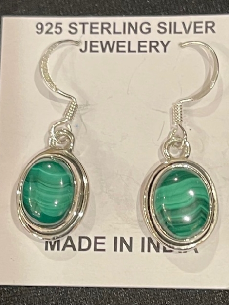 Malachite Sterling Silver Earrings