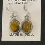 Tigers Eye Sterling Silver Earrings
