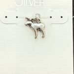 Sterling Silver Pendant - Med Moose