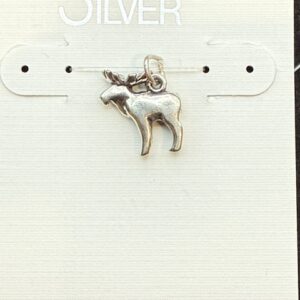 Sterling Silver Pendant - Med Moose