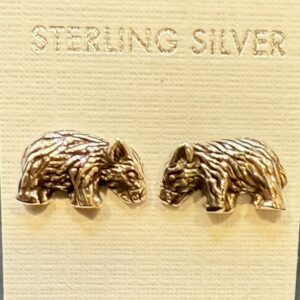 Sterling Silver Earrings - Bear