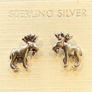 Sterling Silver Earrings - Moose
