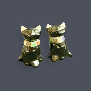 Obsidian Cat (Inlaid)
