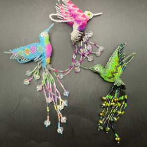 Hand-Beaded Hummingbird