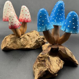 Wood Mushroom Carving