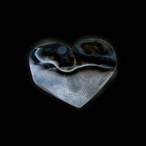 Black Banded Agate Heart