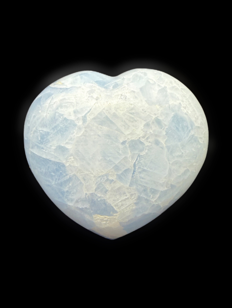 Blue Calcite Heart